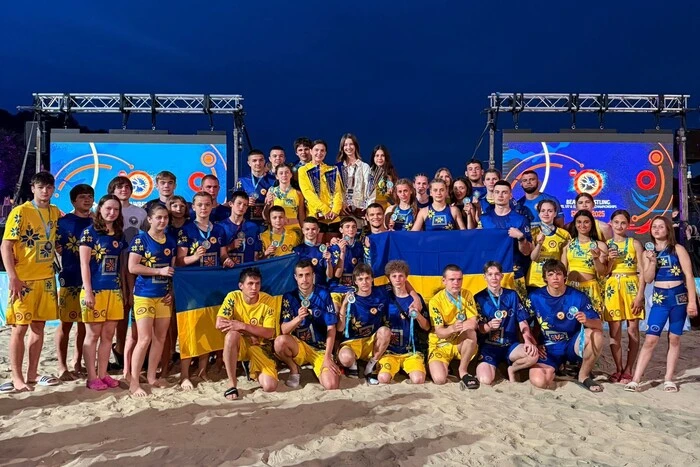Ukraine won 42 medals at the European Youth Beach Wrestling Championship